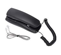 POENVFPO Téléphone Fixe B629 Téléphone Mural Filaire Domestique avec Fonctions de Recomposition de Pause Flash pour Bureau à Domicile Hôtel Salle de Bain (Black)