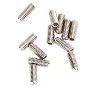 POENVFPO Vis de Réglage de la Hauteur de la Selle en Métal, 3x8mm, Paquet de 12 Pièces de Pont de Guitare électrique, Matériel de Remplacement Résistant à la Rouille (SILVER)