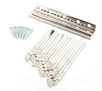 POENVFPO XA58 Ensemble de Remplacement Kalimba en Métal à 17 Touches, Touches Musicales pour Piano à Pouce avec Matériel de Montage, Barres de tonalité de qualité Professionnelle pour Musiciens