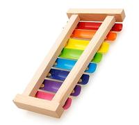 POENVFPO Xylophone 8 Notes, Instrument de Percussion en Bois Arc-en-ciel coloré pour Enfants, avec 8 Tons pour L'apprentissage de la Musique et la créativité