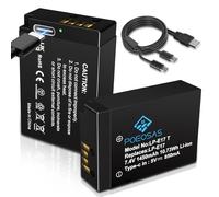 POEOSAS Lot de 2 batteries de rechange, 1450 mAh, LP-E17, avec port de charge USB de type C, pour Canon EOS M3, M5, M6, Rebel SL2, T6i, T6s, T7i, EOS 200D 250D 750D, 760D, 800D, 8000D, KISS X8i, RP