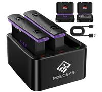 POEOSAS Lot de 2 batteries pour appareil photo Insta360 X4, 2500 mAh 360 X4, batterie de rechange et triple hub de charge rapide USB-C compatible avec les accessoires Insta360 X4 avec deux boîtiers de