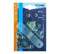 PÖSAMO PÖSAMO Bouton-pression "Anorak" MS-zingué 15,0 mm à 8 Quantité:1