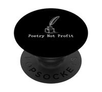 Poésie à But Non lucratif - Poetcore Auteur littéraire Poète Bookish PopSockets PopGrip Adhésif