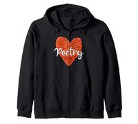 Poésie Cœur Poète Écrivain Termes littéraires Poésie Lover Art Sweat à Capuche