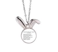 Poésie Dickinson Summer Of Thee Collier avec pendentif lapin
