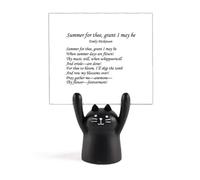 Poésie Dickinson Summer of Thee Support pour mémo Motif chat Noir