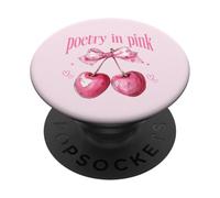 Poésie en Cerises Roses PopSockets PopGrip Adhésif