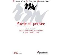 Poésie et pensée: Revue des Sciences Humaines, n° 356/octobre-décembre 2024