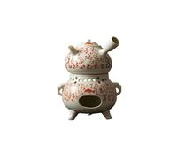 Poésie rouge émaillée soda avec poignée latérale - Poésie - Personnalité - Poêle à thé domestique autour du poêle - Groupe de thé chaud de bon augure