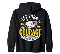 Poésie Slam Laissez Votre Courage Parler Plus Fort Slam Poésie Sweat à Capuche