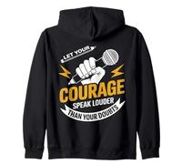 Poésie Slam Laissez Votre Courage Parler Plus Fort Slam Poésie Sweat à Capuche