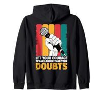 Poésie Slam Laissez Votre Courage Parler Plus Fort Slam Poésie Sweat à Capuche