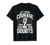 Poésie Slam Laissez Votre Courage Parler Plus Fort Slam Poésie T-Shirt