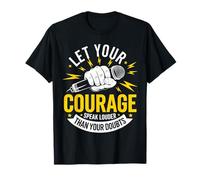 Poésie Slam Laissez Votre Courage Parler Plus Fort Slam Poésie T-Shirt