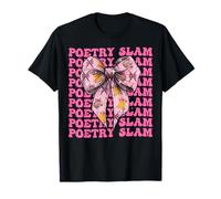 Poésie Slam Poète Fille Maman Rose Coquette Bow T-Shirt