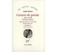 Poésies - Tome 5, Carnets De Poésies