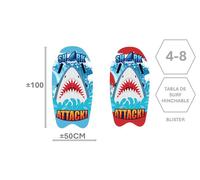Poessa - Planche de surf gonflable avec poignées, motif requin, 100 cm - Planche de plage pour enfants, à partir de 3 ans
