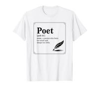 Poète Définition Écrivain Littérature Poésie Créative Écriture T-Shirt