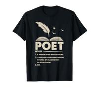 Poète Definition Writer Poetry Lover Quill Dictionnaire Citation T-Shirt
