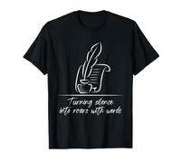 Poète écrivain transformant Le Silence en rugissements avec des Mots Citation T-Shirt