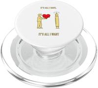 Poète Minimaliste offrant Un cœur à Stylo Art d'écriture Symbolique PopSockets PopGrip pour MagSafe