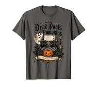 Poètes Morts et citrouilles Poetcore Lecture Halloween T-Shirt