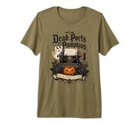 Poètes Morts et citrouilles Poetcore Lecture Halloween T-Shirt Haut de Gamme