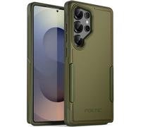 POETIC Coque de protection fluo pour Samsung Galaxy S25 Ultra 5G - Double couche haute performance - Robuste et légère - Fine - Anti-chocs - Vert militaire