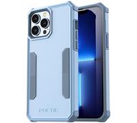 Poetic Coque de Protection Neon Series Compatible avec iPhone 13 Pro 6,1" (Version 2021), Double Couche, Robuste, légère, résistante aux Chocs, Bleu Ciel