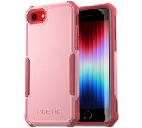 Poetic Coque de protection Neon Series pour iPhone SE 2022 (3e génération) / iPhone SE 2020 /iPhone 8/7, [testée aux chutes de qualité militaire] double couche robuste et résistante aux chocs Rose clair