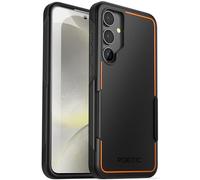 Poetic Coque néon pour Galaxy S24 Plus 6,7", double couche, robuste, fine et résistante aux chocs, noir