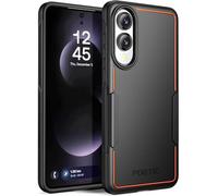 Poetic Coque néon pour Samsung Galaxy S25 Edge 5G, double couche, robuste, légère, fine et résistante aux chocs, noir