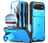Poetic Coque pour iPhone Air avec bouton de capture de contrôle de l'appareil photo, coque de caméra coulissante, support intégré, protection d'écran intégrée, coque de téléphone robuste intégrale