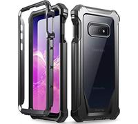 Poetic Coque Transparente Robuste Compatible avec Galaxy S10e 2019, Coque Hybride intégrale avec Chargement sans Fil, Comprend Un Protecteur d'écran intégré, série Guardian, Noir