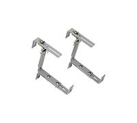 POETIC/EMSA Lot de 2 support pour fixation Jardinière, Bacs à Fleurs sur Balustrade, Pour largeur de balustrade de 4 à 15 cm - Couleur Terracotta - Capacité de charge 50kg