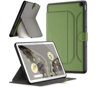 Poetic Explorer Étui à Rabat magnétique avec Support conçu pour la Tablette Google Pixel (2023), étui magnétique Anti-Stress pour Tablette Google Pixel, Vert Militaire