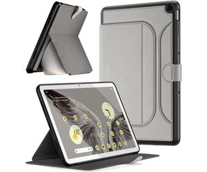 Poetic Explorer Étui à Rabat magnétique avec Support conçu pour la Tablette Google Pixel (2023), étui magnétique Anti-Stress pour Tablette Google Pixel, Gris sidéral