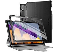 POETIC Explorer Étui pour Tablette Samsung Galaxy Tab S7 11" SM-T870/T875/T878, Coque intégrale Triple Couche Robuste avec Support à 360 degrés, Protection d'écran intégrée et Porte-Stylet S Noir