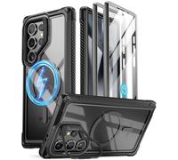 Poetic Guardian Coque Compatible avec Galaxy S24 Ultra 5G 6,8", Support d'appareil Photo intégré, Protecteur d'écran avec Identification d'empreintes digitales Coque intégrale Hybride Antichoc et