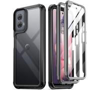 Poetic Guardian Coque intégrale antichoc avec protecteur d'écran intégré, noir/transparent pour Motorola Moto G Power 5G 2024 [Ne convient pas à la version 2023], [testé contre les chutes de 6 m et de