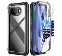 Poetic Guardian Coque pour Google Pixel 10A 5G (2026), charge sans fil | Protection d'écran en verre trempé | Testé contre les chutes de 6,1 m de qualité mil, coque intégrale résistante aux chocs pour