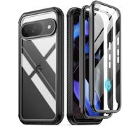 Poetic Guardian Coque pour Google Pixel 9/9 Pro 5G, Protection d'écran intégrée [Fonctionne avec Identification d'empreintes digitales], [2 Cadres Avant] [Charge sans Fil] Coque intégrale Antichoc