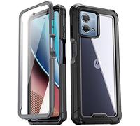 Poetic Guardian Coque pour Moto G Stylus 4G 2023 de 16,5 cm, [6,5 m, test de chute de 6,5 m, coque hybride intégrale antichoc avec protecteur d'écran intégré, noir/transparent