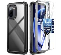 Poetic Guardian Coque pour OnePlus 15R 5G, 6,1 m testée en Cas de Chute de qualité Mil-Grade | Protection d'écran en Verre trempé, Coque intégrale résistante aux Chocs, Noir/Transparent