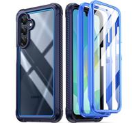 Poetic Guardian Coque pour Samsung Galaxy A16 4G/5G, [2 Cadres Avant] [testé Contre Les Chutes de 6 m de qualité mil] Coque Hybride intégrale Antichoc avec Protecteur d'écran intégré, Bleu