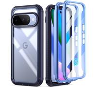 POETIC Guardian Étui pour Google Pixel 10/10 Pro 5G, film de protection d'écran intégré, fonctionne avec identification d'empreintes digitales, 2 cadres avant, chargement sans fil, coque intégrale