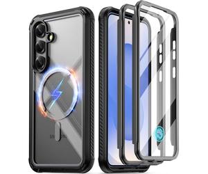 Poetic Guardian MagPro Coque de Protection pour Samsung Galaxy S25 5G [Test de Chute de 6 m] Protection d'écran intégrée [Fonctionne avec Identification d'empreintes digitales] Coque complète