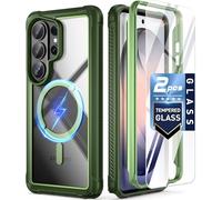Poetic Guardian MagPro Coque pour Galaxy S26 Ultra 6,9", compatible MagSafe | Testé contre les chutes de 6 m | 2 protections d'écran en verre trempé, coque intégrale antichoc pour S26 Ultra, vert
