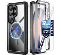 Poetic Guardian MagPro Coque pour Galaxy S26 Ultra 6,9", Compatible MagSafe | Testé Contre Les Chutes de 6,1 m | 2 Protections d'écran en Verre trempé, Coque intégrale Antichoc pour S26 Ultra, Noir